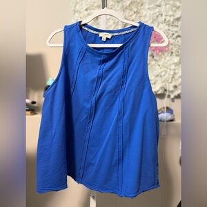 Umgee Blue Boxy Sleeveless Tank Top